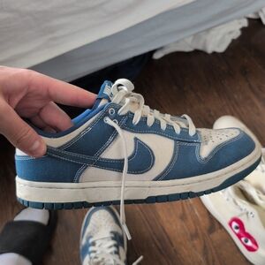 Nike Dunk Low – Blue/White – Canvas & Suede – US 10.5 – Clean